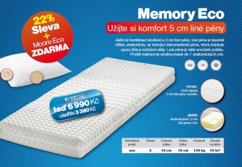 Memory Eco + polštář Moore Eco ZDARMA